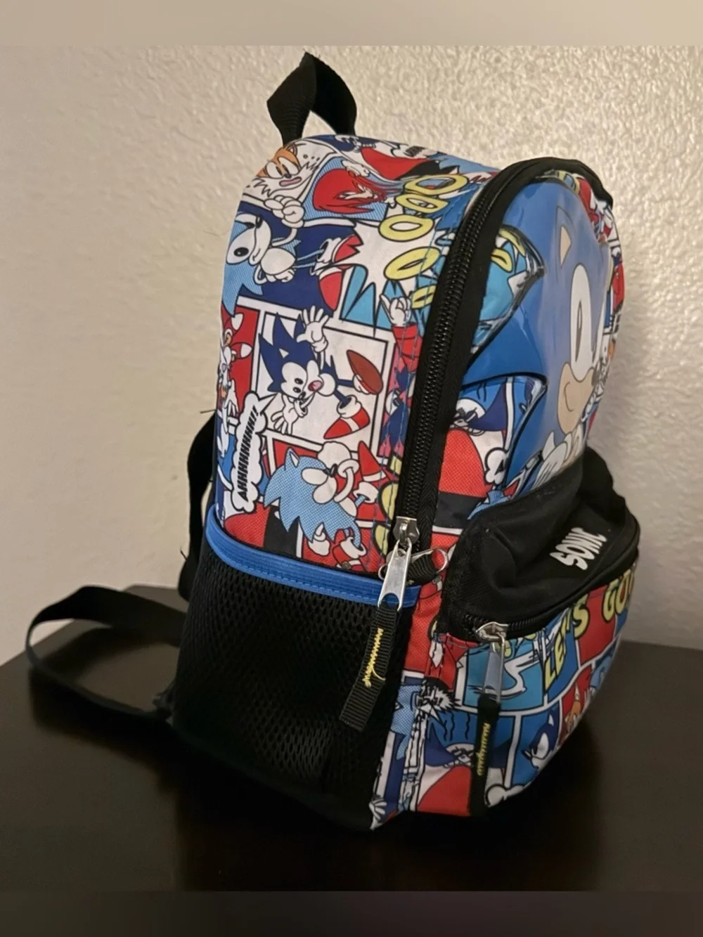 Sonic The Hedgehog Comic Print Mini Backpack | Kids Travel School Bag